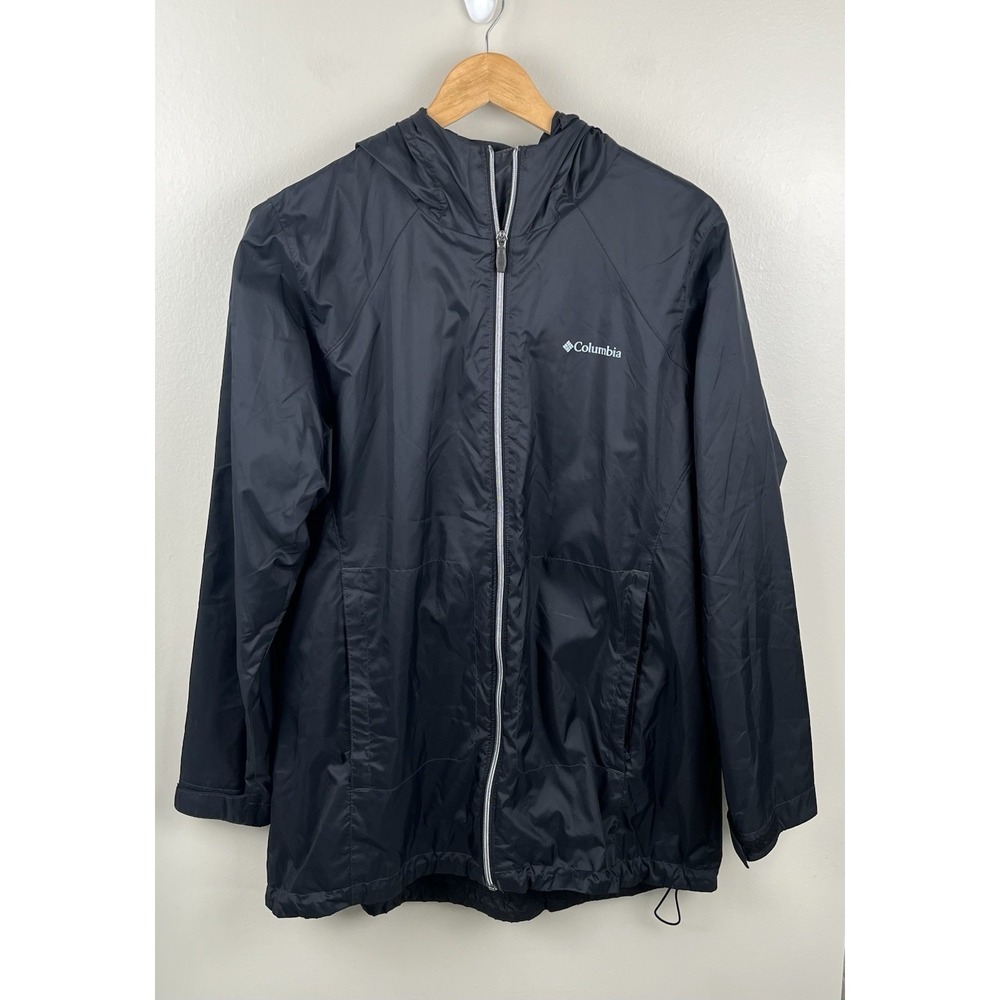 Columbia Castlewood Canyon Light Jacket Black Womens Sz XL Outdoor Active